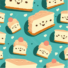 cute simple angel food cake pattern, cartoon, minimal, decorate blankets, carpets, for kids, theme print design
