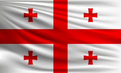 Vector flag of Georgia