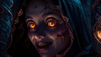 scary halloween vampire