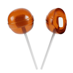 hard candy lollipop set. Lollipop candy. 3d illustration.