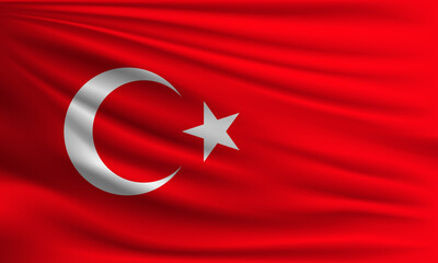 Vector flag of Turkey