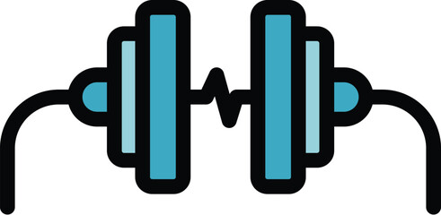 Therapy defibrillator icon. Outline Therapy defibrillator vector icon for web design isolated on white background color flat