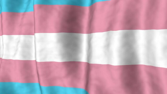 Transgender pride flag at an angle looping animated background