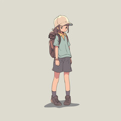 illustration of The Adventures of a Cute Backpacker