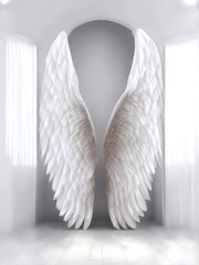 Majestic Angelic Wings Generated by AI for Photoshop Backdrop
