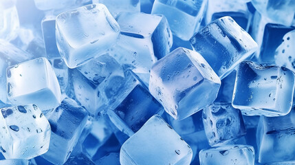 Obraz premium Close-up view of the ice cube, Generative Ai