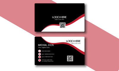 Modern business card template. Simple Business Card  design.
abstract modern red and black modern business card design.
