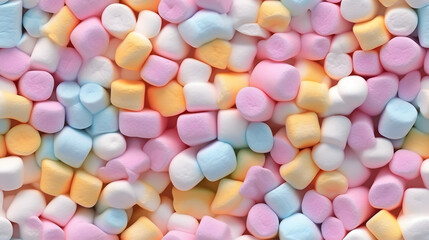 Fototapeta na wymiar Colorful marshmallow pattern, Ai generative