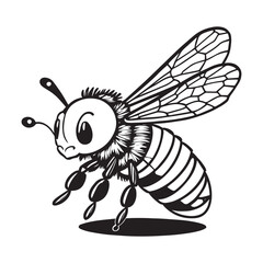 This is a Honey Bee Clipart Vector, Honey bee vector illustration.