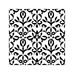 Illustration of seamless abstract black and white floral for use wallpaper, wrapping paper, background, fabric. Vector seamless pattern with decorative climbing flowers etc... - obrazy, fototapety, plakaty