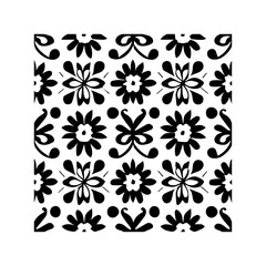 Illustration of seamless abstract black and white floral for use wallpaper, wrapping paper, background, fabric. Vector seamless pattern with decorative climbing flowers etc... - obrazy, fototapety, plakaty