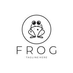 frog logo simple vector design template