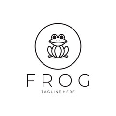 frog logo simple vector design template