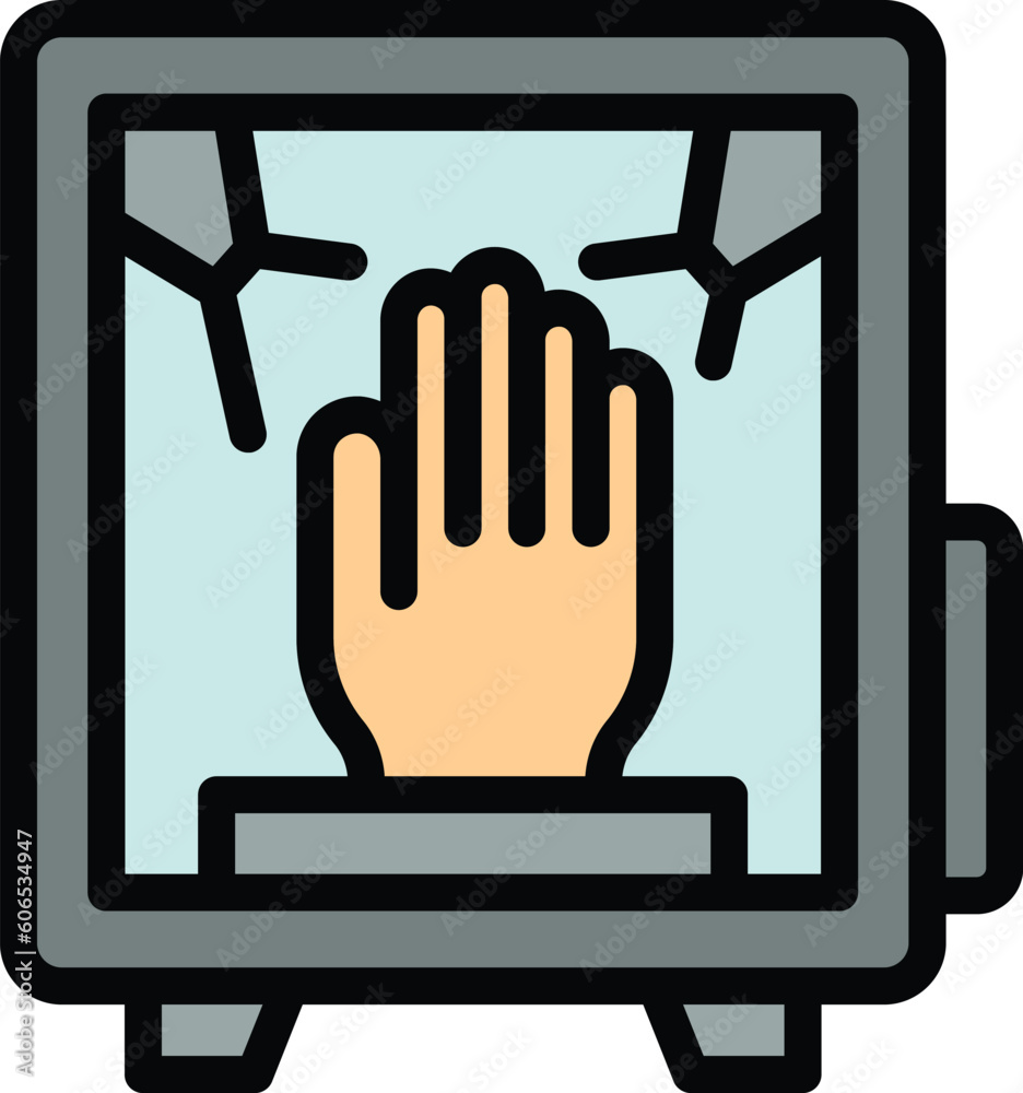 Poster artificial hand icon. outline artificial hand vector icon for web design isolated on white backgroun