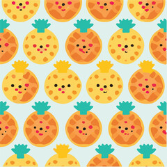 cute simple pineapple upside down cake pattern, cartoon, minimal, decorate blankets, carpets, for kids, theme print design
