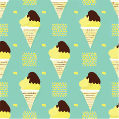cute simple gelato pattern, cartoon, minimal, decorate blankets, carpets, for kids, theme print design
