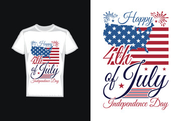 4th of July happy independence day of united states vector t-shirt design.
