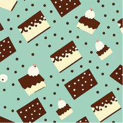 cute simple wacky cake pattern, cartoon, minimal, decorate blankets, carpets, for kids, theme print design
