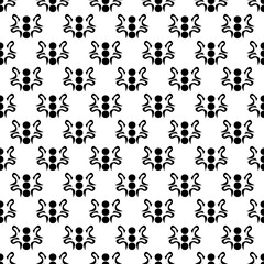 seamless set of black and white flowers floral design ornament nature plant butterfly icon symbol sign vector illustration