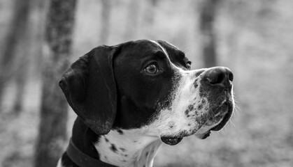 English pointer looking stoic