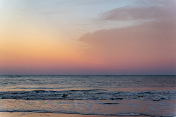 Fototapeta premium Beautiful sunset at Jacksonville Beach Florida.