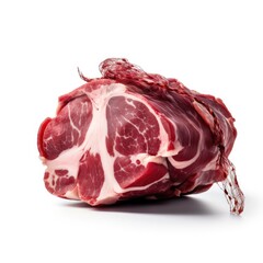 Obraz premium Capicola meat isolated on white background. Generative AI