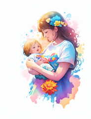 Obraz na płótnie Canvas Mother & Baby