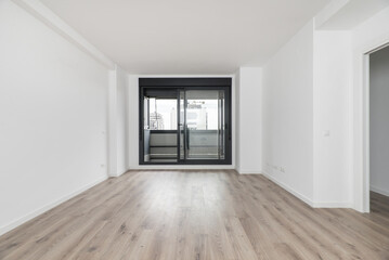 An empty living room of an apartment