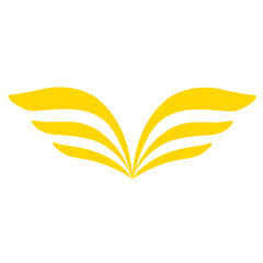 wings golden angel vector