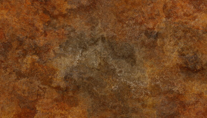 Grunge brown rusty red marble or dark soil texture, clay stains and spatter and historic shabby rusty ground design, retro brown faint and drips and empty speckled blank wall, terrain or stone	