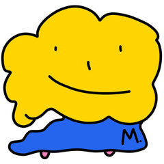 illustration of a cartoon character (monster m)