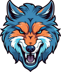 wolf head vector