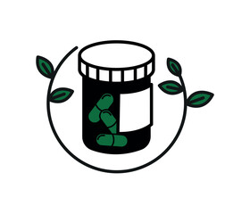 herbal vitamins and supplements vector
