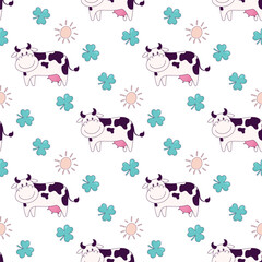 pattern with cows