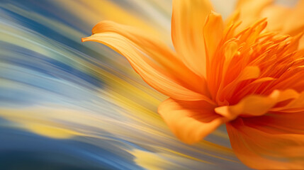 Fototapeta na wymiar Beautiful close-up of a yellow flower, made with generative AI
