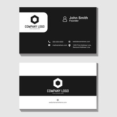 Business card template Beautiful business card Black Color Business Card Corporate Visiting Card