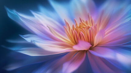Obraz premium Beautiful close-up of a pastel colored flower, made with generative AI