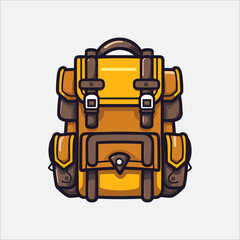 adventure bag backpack vector, very suitable for outdoor themes, school, etc