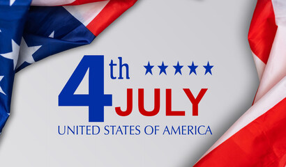 Fototapeta na wymiar Happy fourth of july. Happy independence day card