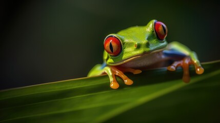An image that reveals the astonishing camouflage skills of the Red-eyed Tree Frog in its natural habitat