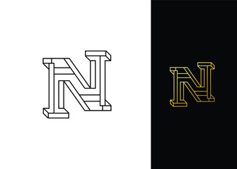 Letter N Logo Design - Logo Design Template