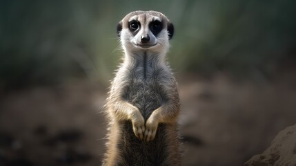 Obraz premium meerkat on guard duty