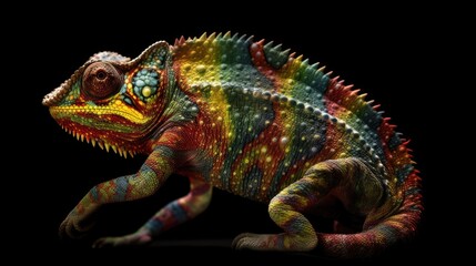 Delicate movements seen up close showcase the chameleon's remarkable agility and flexibility
