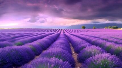 Fototapeta na wymiar lavender field region generative ai