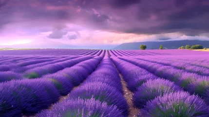 Foto auf Acrylglas Kürzen lavender field region generative ai