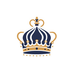 Crown logo vector illustration isolated on white