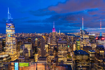 Skyline of Manhatten, Panoramic View, ..New York City, NY, United States of America