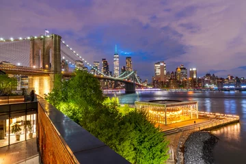 Foto op Plexiglas Skyline of Manhatten as seen from Brooklyn Brooklyn,New York City, NY, United States of America © Earth Pixel LLC.