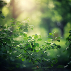 Fototapeta na wymiar Bokeh Blur Nature Leaves Trees Organic, Background
