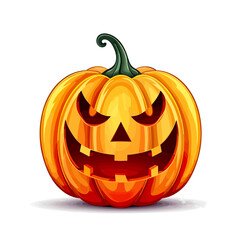Halloween pumpkin isolated on white background.